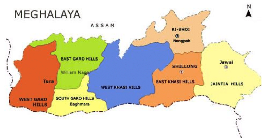 meghalaya map